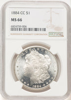 1884-CC Morgan Dollar NGC MS66 (507631034)