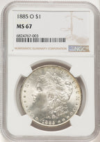 1885-O Morgan Dollar NGC MS67 (507631042)