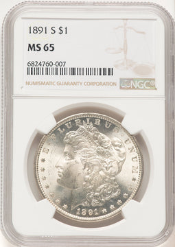 1891-S Morgan Dollar NGC MS65 (507631045)
