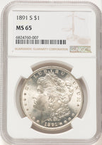 1891-S Morgan Dollar NGC MS65 (507631045)