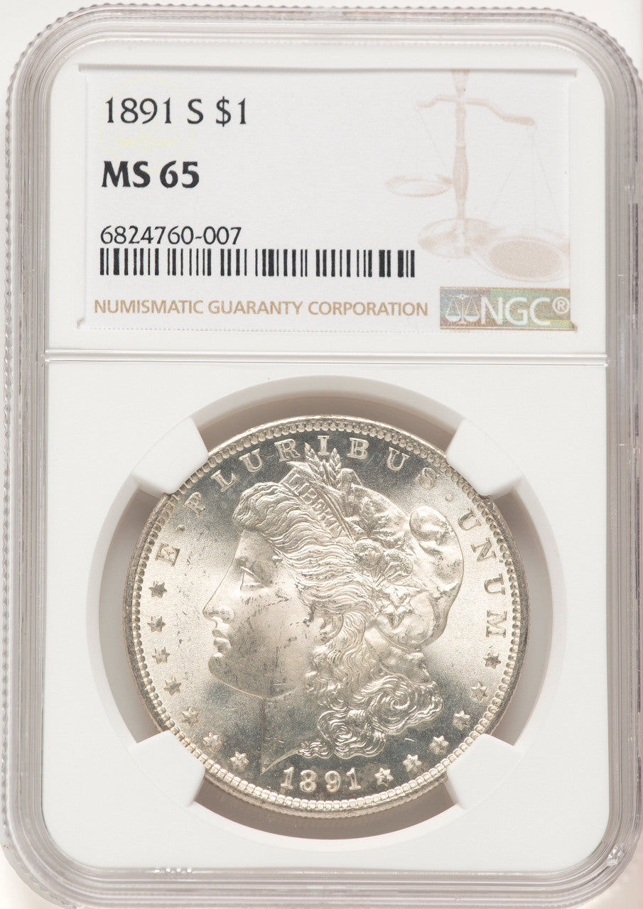 1891-S Morgan Dollar NGC MS65 (507631045)