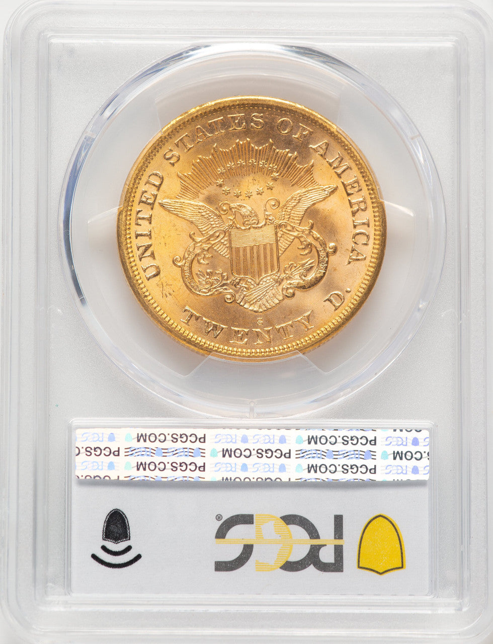 1865-S $20 Liberty Double Eagle PCGS MS65