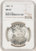 1887 Morgan Dollar NGC MS67 (507638114)