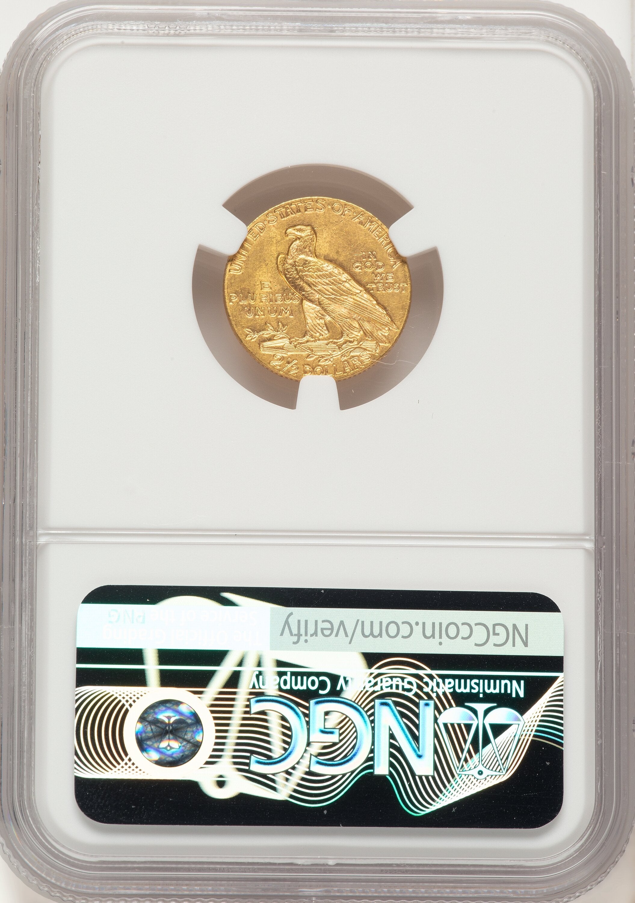 1911 $2.50 Indian Quarter Eagle NGC MS62