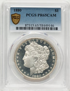 1880 CA Proof Morgan Dollar PCGS PR65