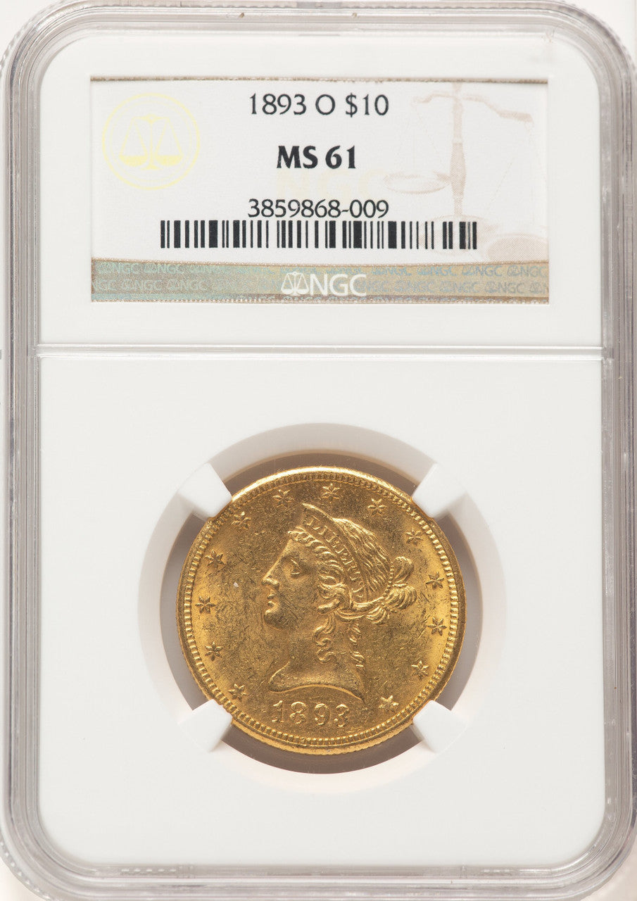 1893-O $10 Liberty Eagle NGC MS61