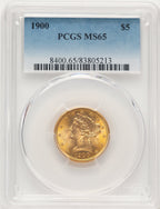 1900 $5 Liberty Half Eagle PCGS MS65