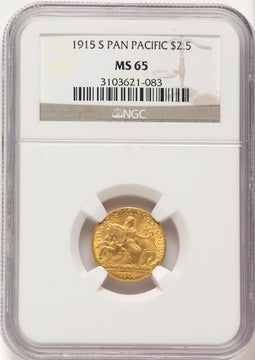1915-S $2.50 Panama-Pacific Quarter Eagle Commemorative Gold NGC MS65 (507658009)