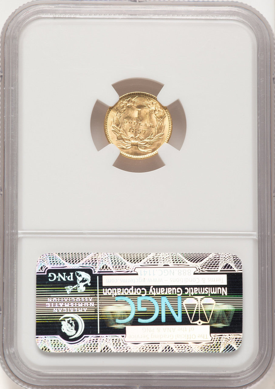 1857 G$1 Gold Dollar NGC MS64 (507658011)