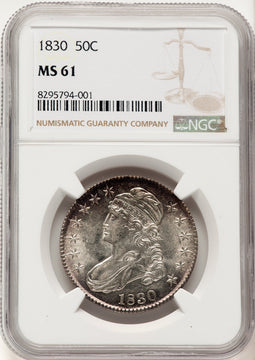 1830 50C Small 0 Bust Half Dollar NGC MS61