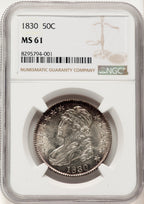 1830 50C Small 0 Bust Half Dollar NGC MS61