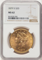 1879-S $20 Liberty Double Eagle NGC MS62
