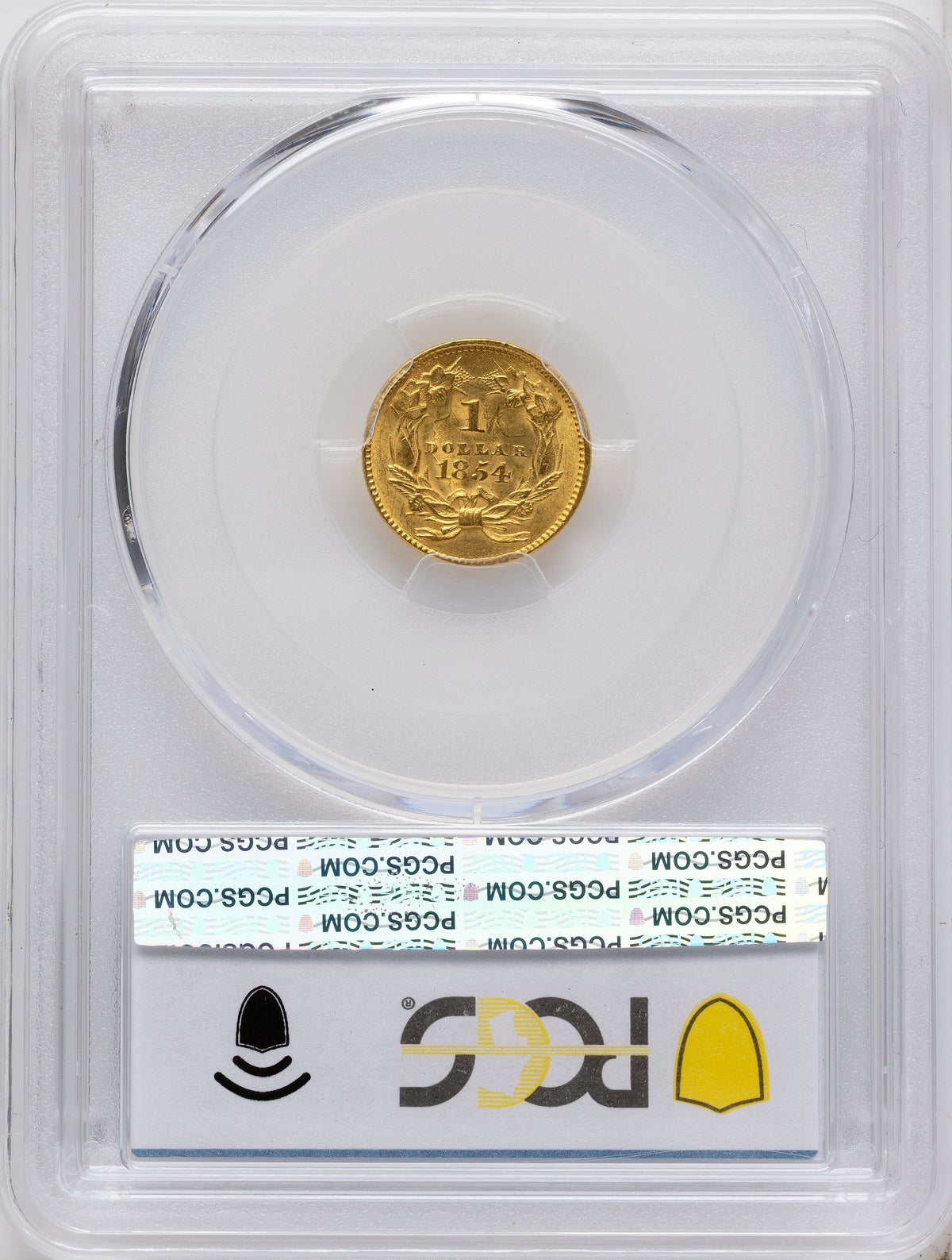 1854 G$1 Type Two Gold Dollar PCGS MS62