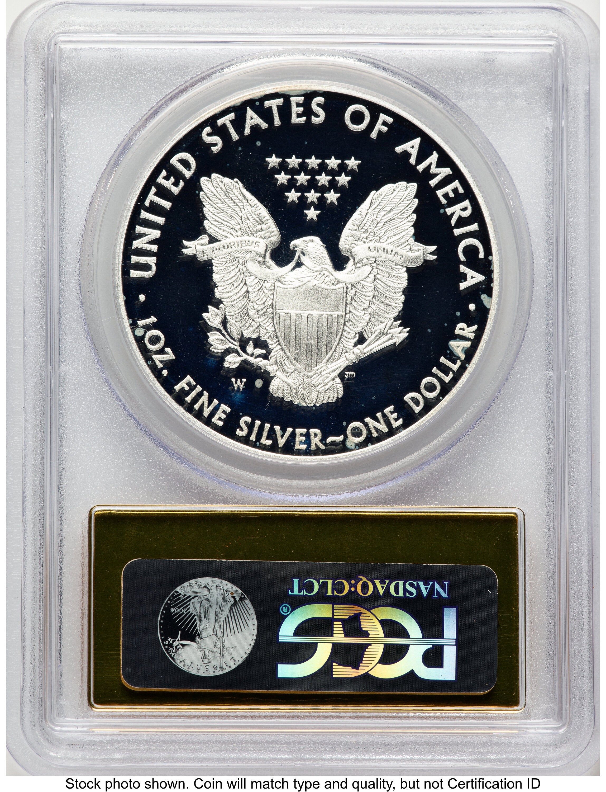 2014-W Proof Silver Eagle 1 oz FS Gold Foil PCGS PR70