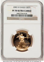 2003-W Proof Gold Eagle 1/2 oz Brown Label NGC PF70