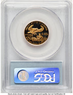 1999-W Proof Gold Eagle 1/4 oz Blue Label PCGS PR70