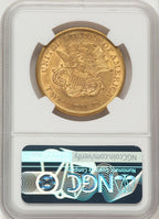 1854 $20 Small Date Liberty Double Eagle NGC AU55