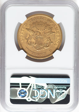 1853/2 $20 Liberty Double Eagle NGC AU53