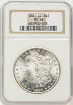 1881-CC Morgan Dollar NGC MS66