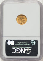 1862 G$1 Gold Dollar NGC MS64