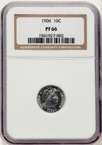 1906 10C Proof Barber Dime NGC PR66