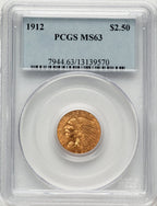 1912 $2.50 Indian Quarter Eagle PCGS MS63