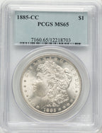 1885-CC Morgan Dollar PCGS MS65