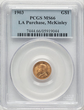 1903 G$1 MCKIN Commemorative Gold PCGS MS66