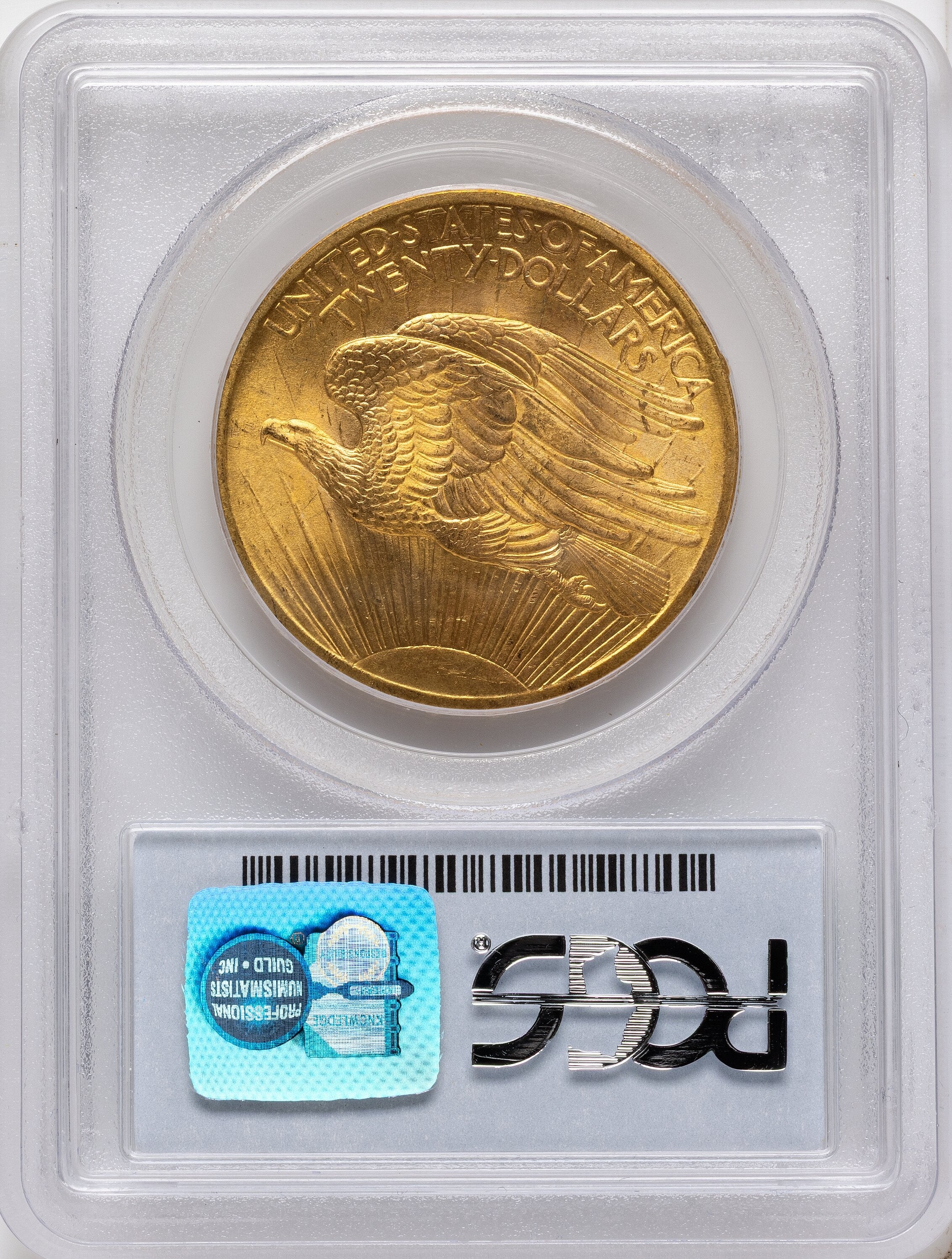 1907 $20 Saint CAC Saint-Gaudens Double Eagle PCGS MS65