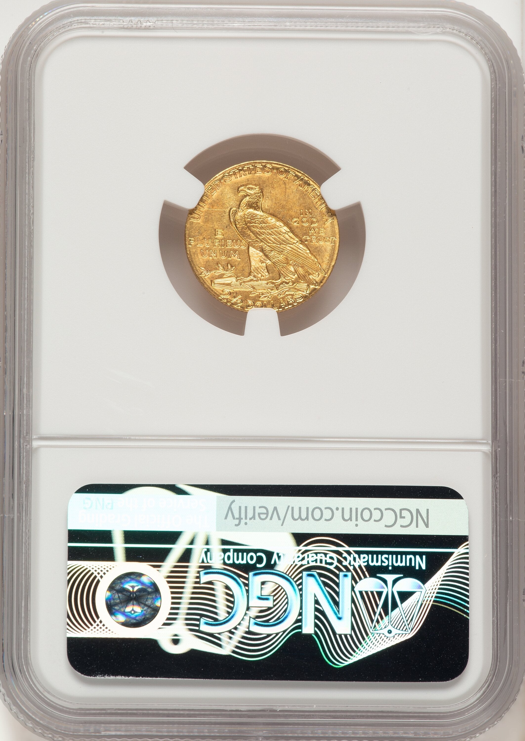 1910 $2.50 Indian Quarter Eagle NGC MS62