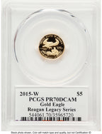 2015-W Proof Gold Eagle 1/10 oz Reagan Legacy Series Michael Reagan PCGS PR70