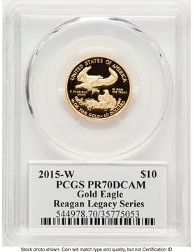 2015-W Proof Gold Eagle 1/4 oz Reagan Legacy Series Michael Reagan PCGS PR70