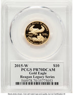 2015-W Proof Gold Eagle 1/4 oz Reagan Legacy Series Michael Reagan PCGS PR70