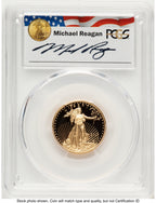 2019-W Proof Gold Eagle 1/4 oz FDI Reagan Legacy Series Michael Reagan PCGS PR70