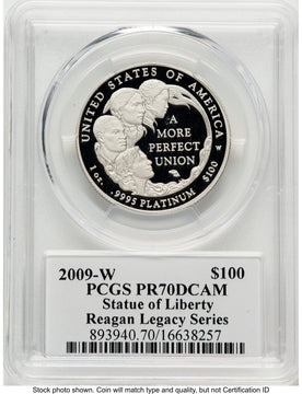 2009-W Proof Platinum Eagle 1 oz Reagan Legacy Series Michael Reagan Picture PCGS PR70