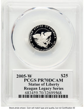 2005-W Proof Platinum Eagle 1/4 oz Reagan Legacy Series Michael Reagan PCGS PR70