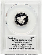 2005-W Proof Platinum Eagle 1/4 oz Reagan Legacy Series Michael Reagan PCGS PR70