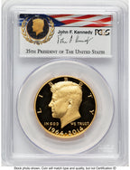 2014-W 50C Gold JFK 50th Anniversary JFK Camelot Label Proof Kennedy Half Dollar PCGS PR70