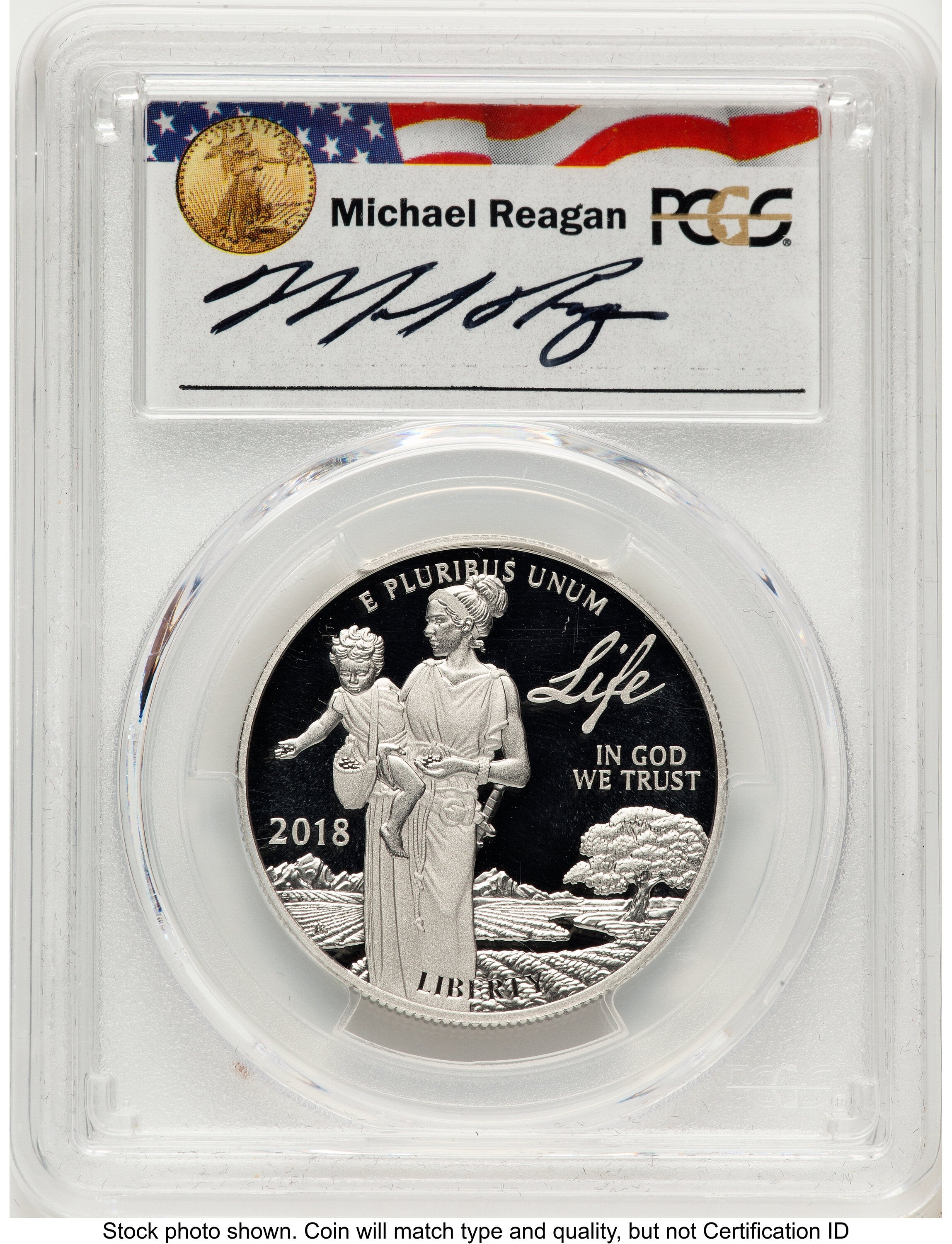 2018-W Proof Platinum Eagle 1 oz Reagan Legacy Series Michael Reagan PCGS PR70