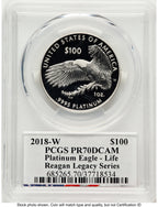 2018-W Proof Platinum Eagle 1 oz Reagan Legacy Series Michael Reagan PCGS PR70