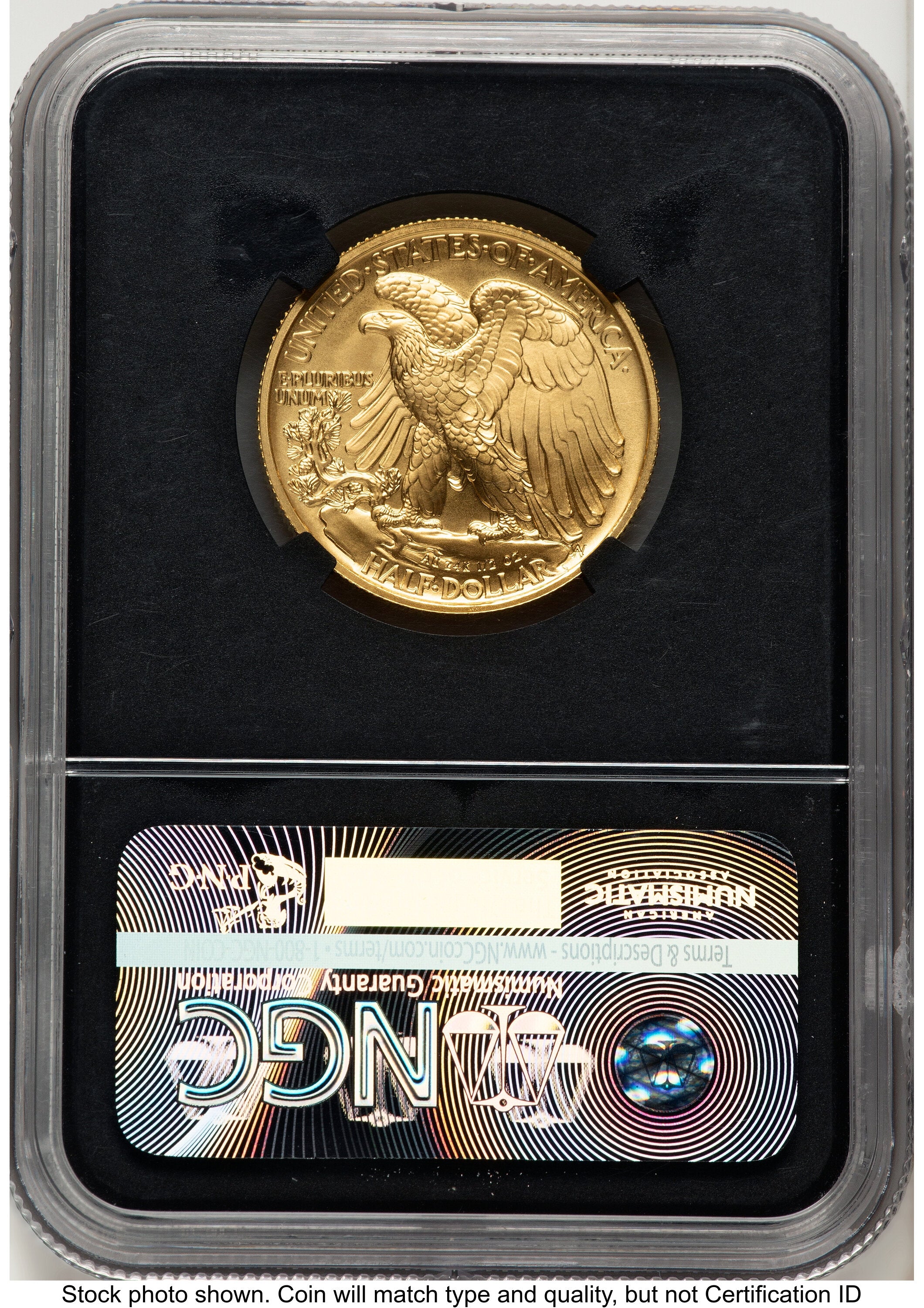 2016-W 50C Walking Liberty 100th Anniversary Gold Centennial ER 100th Anniversary NGC MS70