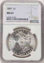 1887 Morgan Dollar NGC MS67