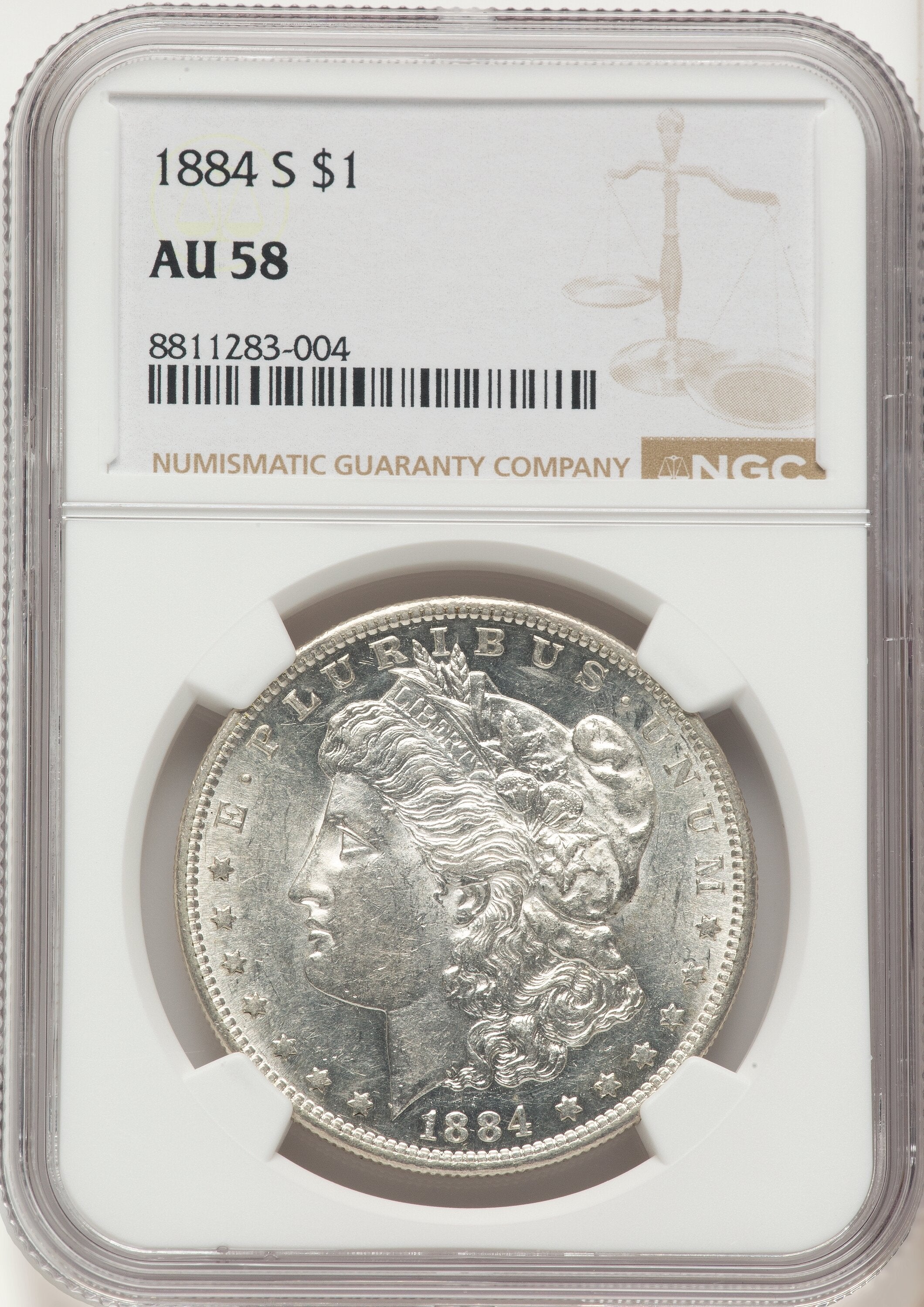 1884-S Morgan Dollar NGC AU58