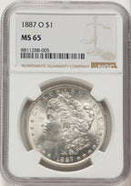 1887-O Morgan Dollar NGC MS65