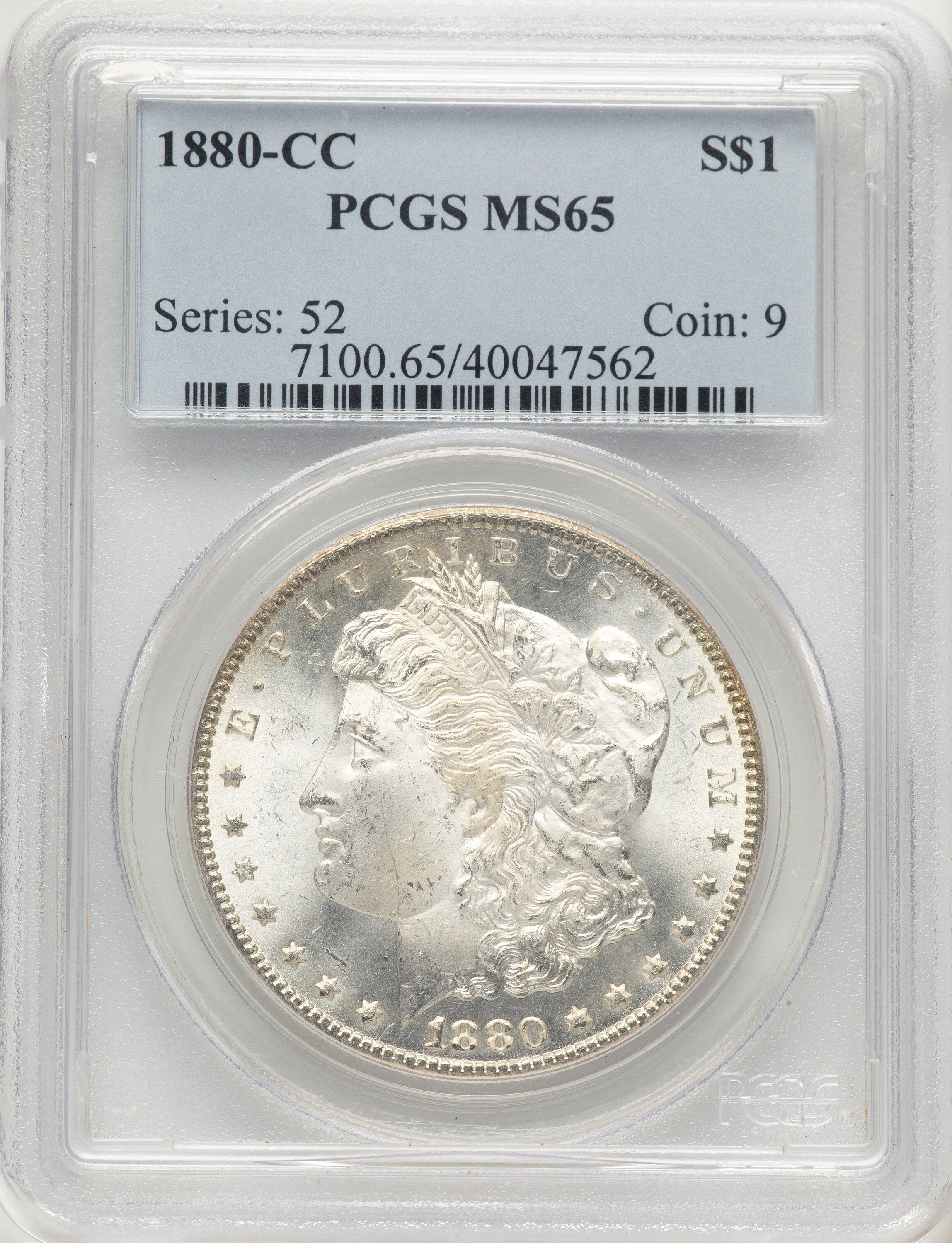 1880-CC Morgan Dollar PCGS MS65