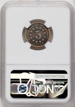 1868 5C CA Proof Shield Nickel NGC PR65