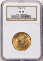 1912 $10 Indian Eagle NGC MS63