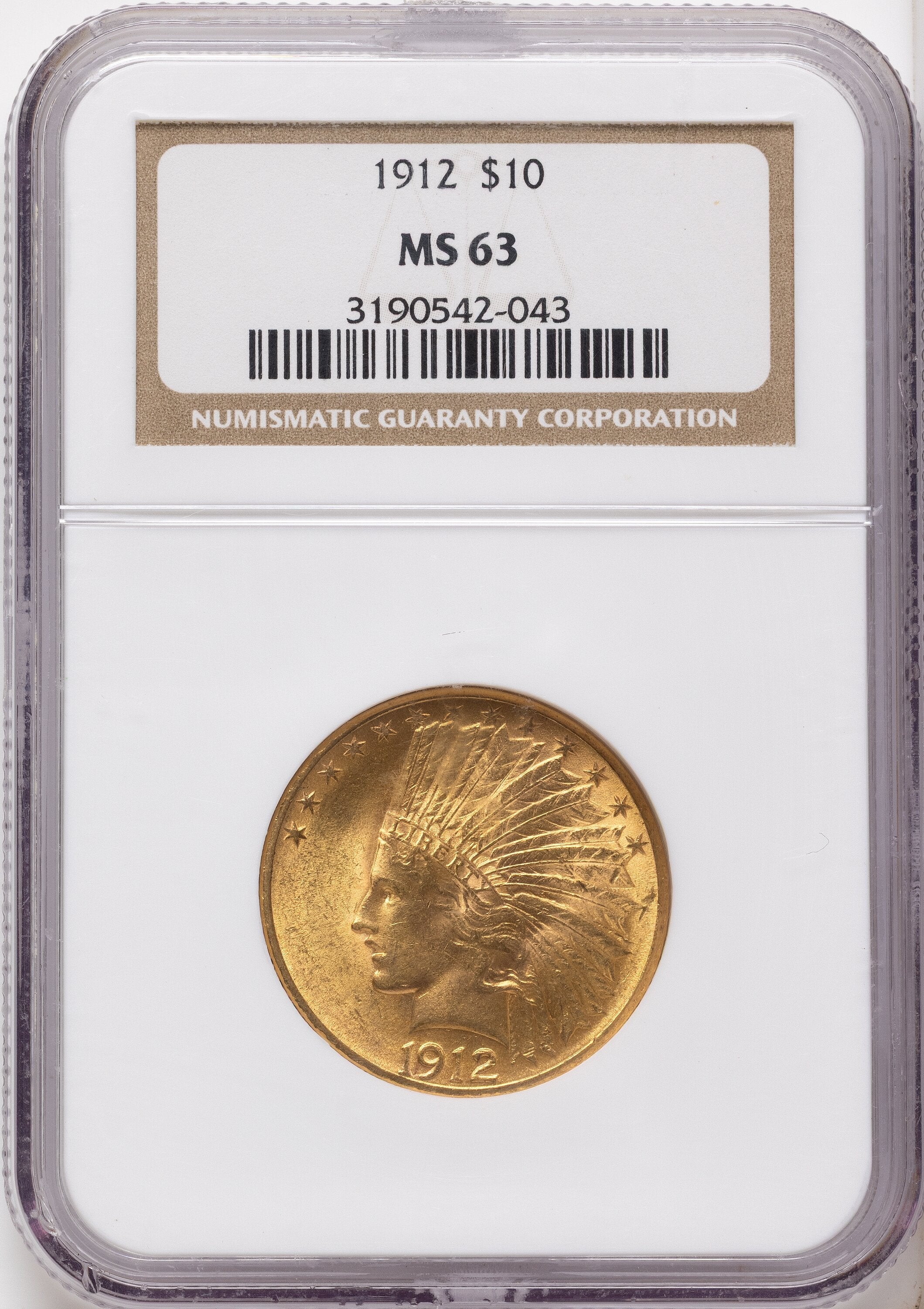 1912 $10 Indian Eagle NGC MS63