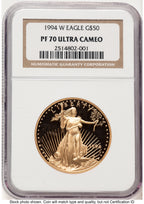 1994-W Proof Gold Eagle 1 oz Brown Label NGC PF70