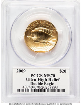 2009 G$20 Ultra High Relief John PCGS MS70 Mercanti